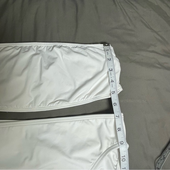 Michael Kors White Bandeau Bikini Bathing Suit Size Large - Picture 5 of 14